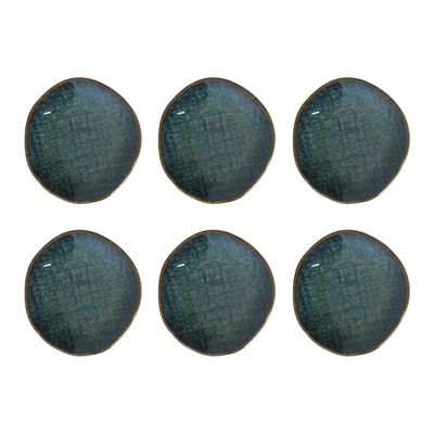 Conjunto de Ramequins Médios Juta Oceano com 6 Peças 57ml Porto Brasil Azul