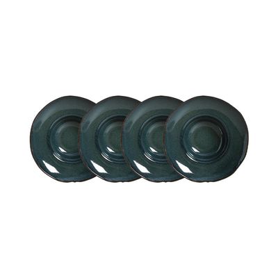 Conjunto de Pratos para Massa Orgânico Oceano 450ml 4 Peças Porto Brasil Azul