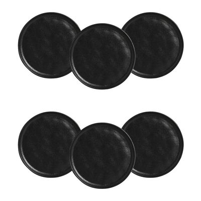 Conjunto de Pratos para Pão Bio Matte 6 Peças Porto Brasil Preto