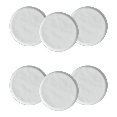 Conjunto de Pratos Rasos Bio 29cm 6 Peças Porto Brasil Branco