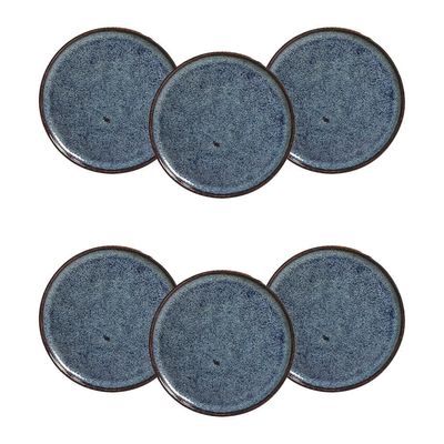 Conjunto de Pratos para Pão Bio Titanium 6 Peças Porto Brasil Azul