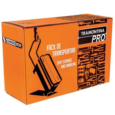 Caixa Sanfonada Pro Cargobox 35 Peças Tramontina Preto e Laranja