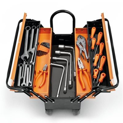 Caixa Sanfonada Pro Cargobox 35 Peças Tramontina Preto e Laranja