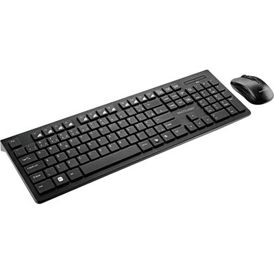 Teclado e Mouse sem Fio Multilaser Multimídia TC212 Preta