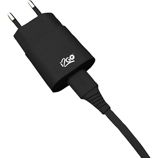 Kit Carregador Parede I2GO I2GKIT001BK Tipo-C Preto Preta