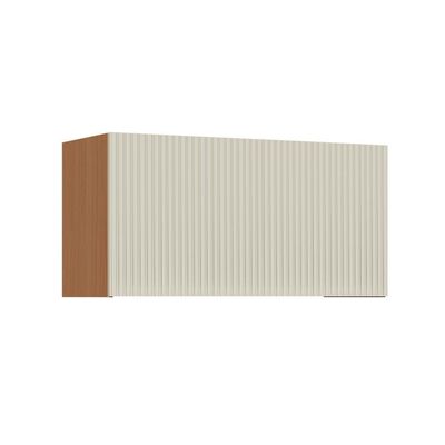 Armário Aéreo Simone Mendes 100% MDF 1 Porta Bege e Carvalho