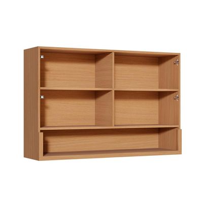 Armário Aéreo Simone Mendes 100% MDF 2 Portas Bege e Carvalho 120 cm