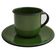Caneca Esmaltada com Pires Café Chá 180ml