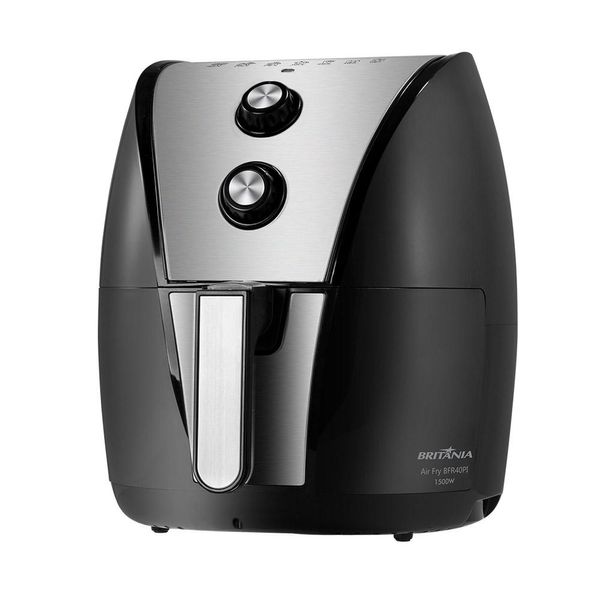 Fritadeira Air Fryer 5L Britânia BFR40PI Preta 127V 127V Fritadeira Air Fryer 5L Britânia BFR40PI Preta 127V 127V
