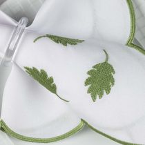 Kit 12 Jogos Americanos Guardanapos De Mesa Redondo Bordado Menta - Branco