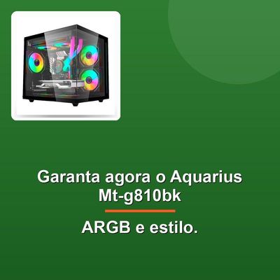 Gabinete Sem Fonte C3tech Gaming Aquarius Mt-g810bk Preto