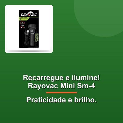 Lanterna Ray Recarregável Rayovac Mini Sm-4