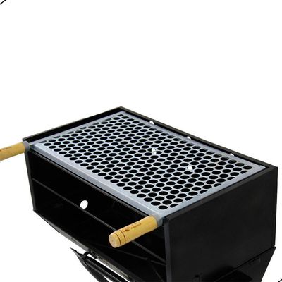 Churrasqueira Com Suporte Grelha E 3 Espetos Preto