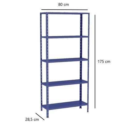 Estante Aço 5 Prateleiras Eaf005 Azul
