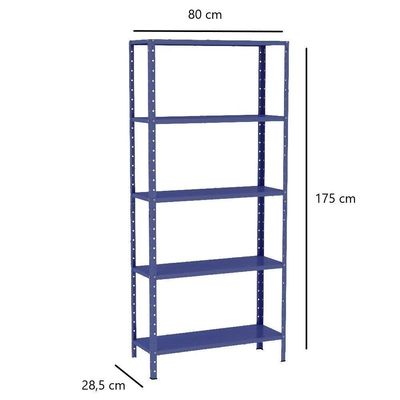 Estante Aço 5 Prateleiras Eaf005 Azul
