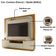 Painel Home Theater Nilo Para Tv 75 Pol 2 Portas 200 Cm Cumaru Opala Madetec Cumaru Opala