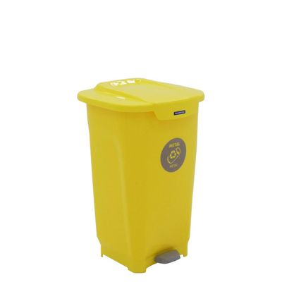 Lixeira Tramontina T-Force Coleta Seletiva Metal em Polipropileno Amarelo 50 L