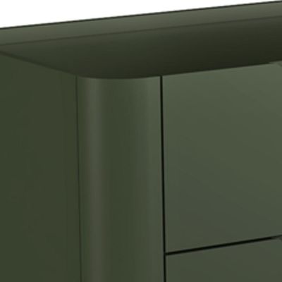 Cômoda Para Quarto Closet Orgânica 6 Gavetas Pés Industrial Preto Bliss I03 Musgo - Lyam Decor