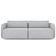 Sofá 3 Lugares Sala Living Orgânico 220cm Oregon K01 Veludo Cinza - Lyam Decor