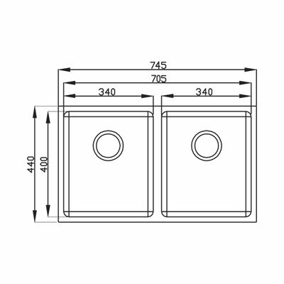 CUBA GHELPLUS DUPLA PREMIUM ACETINADA DE EMBUTIR 74,5x44x20 20.03.30533