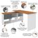 Mesa Para Escritório Home Office Escrivaninha Gold A02 Freijó Grafito Branco - Lyam Decor
