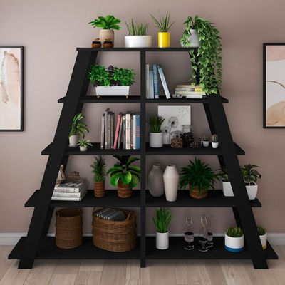 Estante Multiuso Com 05 Prateleiras Star A02 134x82 Preto - Lyam Decor