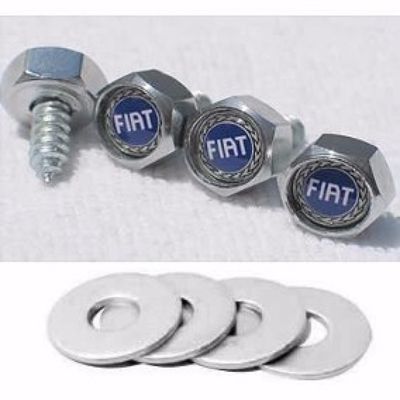 Parafusos De Placa Logomarca Emblema Fiat Azul