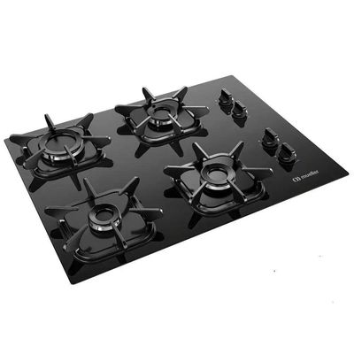 Cooktop Mueller 4 Bocas Com Queimador Ultra Chama G5 Preto Bivolt