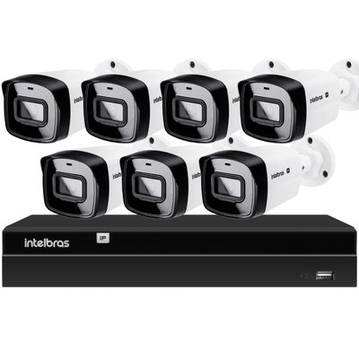 Kit CFTV 7 Câmeras IP Intelbras NVD 1408P HD S/HD