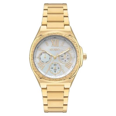 Relógio Euro Feminino Ref: Eu6p79ag/4b Multifunção Dourado