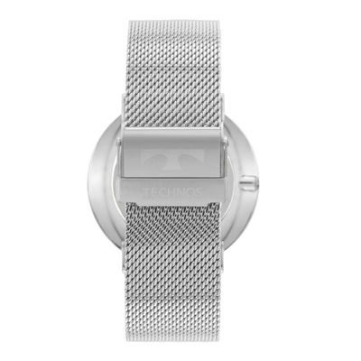 Relógio Technos Masculino Ref: 2025lue/1a Slim Mesh Prateado