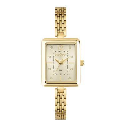 Relógio Condor Feminino Ref: Co2035nuq/5x Retangular Bracelete Dourado