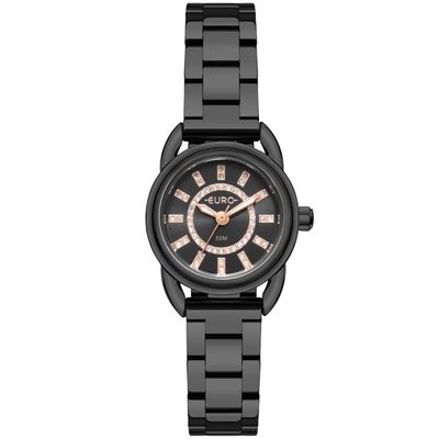 Relógio Euro Feminino Ref: Eu2036yvj/4p Casual Black