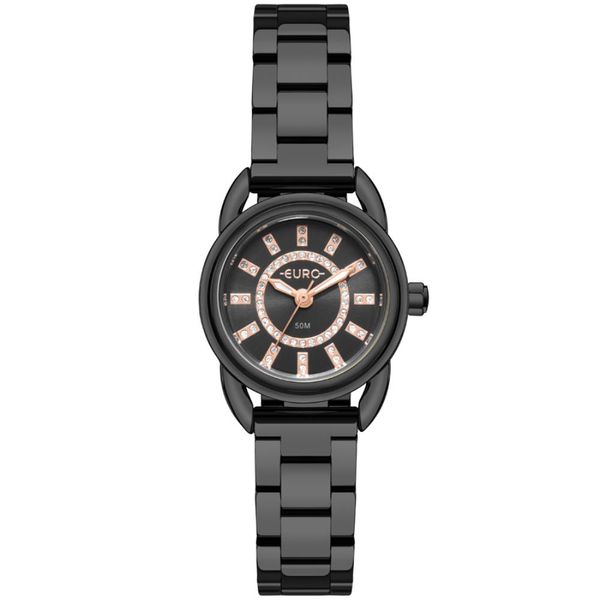 Relógio Euro Feminino Ref: Eu2036yvj/4p Casual Black