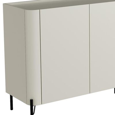 Aparador Buffet Para Sala de Jantar 4 Portas Pés Industrial Preto Naim I03 Luna - Lyam Decor