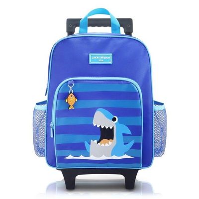 Kit Mochila Com Rodinhas E Lancheira Térmica Com Pote P/ Lanche Azul