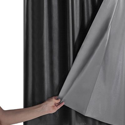 Cortina Blackout Voil Liso 2,80m x 2,30m Voil 100% Poliéster/Forro 100% PVC - Preta