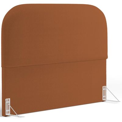 Cabeceira Cama Box King 195cm Orgânica Lanna W01 Bouclê Terracota - Lyam Decor