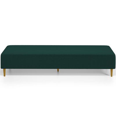 Puff Decorativo Sala de Estar Bali W01 Pés Palito 210x60cm Bouclê Verde - Lyam Decor