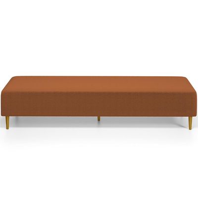 Puff Decorativo Sala de Estar Bali W01 Pés Palito 170x60cm Bouclê Terracota - Lyam Decor