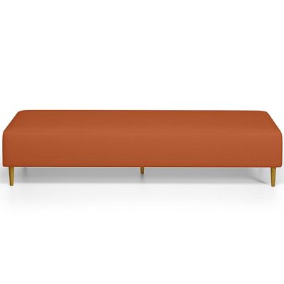 Puff Decorativo Sala de Estar Bali W01 Pés Palito 170x60cm Tecido Terracota - Lyam Decor