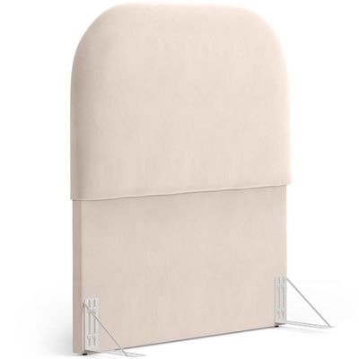 Cabeceira Cama Box 100cm Orgânica Lanna W01 Suede Bege - Lyam Decor