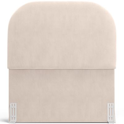 Cabeceira Cama Box 100cm Orgânica Lanna W01 Suede Bege - Lyam Decor