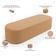 Kit 02 Puffs Decorativos Orgânicos Para Living Quarto 160cm Doha W01 Bouclê Mostarda - Lyam Decor