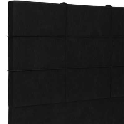 Cabeceira Cama Box Casal King 195 cm Roma W01 Couríssimo Preto - Lyam