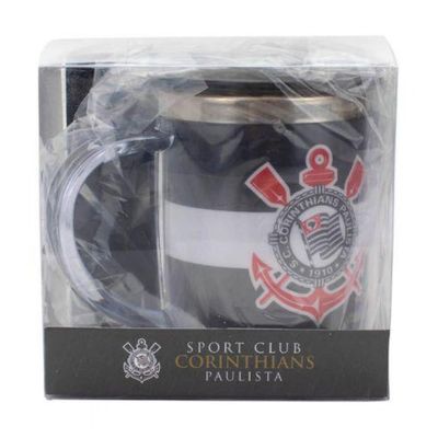 Caneca De Inox Térmica Com Tampa Corinthians 450ml