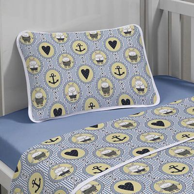 Jogo de Cama Malha Tecebem Baby Nino 3 Pçs Azul
