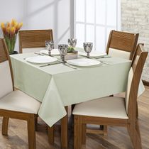Toalha de Mesa 4 Lugares Térmica Impermeável 1,40 m x 1,40 m 100% Policloreto de Vinila - Bege