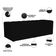 Calçadeira Recamier Baú Para Cama De Casal King Dália 195x50 cm W01 Facto Preto - Lyam