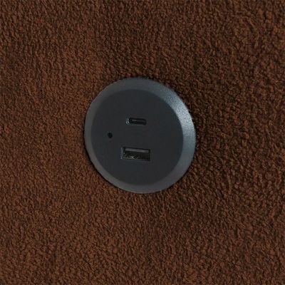 Sofá 3 Lugares Retrátil e Reclinável com USB Absoluto Linho Café